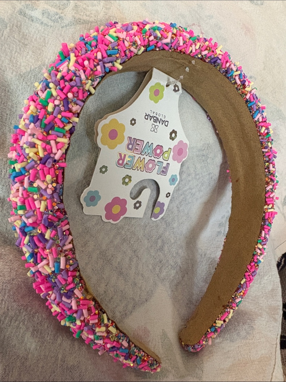 Colorful Pink Sprinkle Headband Multicolor